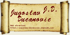 Jugoslav Ducanović vizit kartica